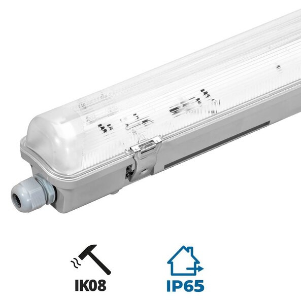 Plafoniera Stagna IP65 per Tubo LED 120cm - Unilaterale