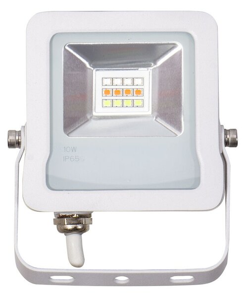 Faro proiettore LED RGB 10W IP65 con Telecomando - Bianco Colore RGB