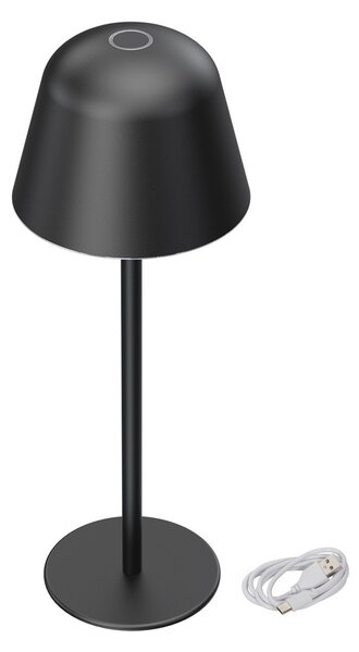 Lampada da Tavolo Ricaricabile 2.2W IP54 CCT Dimmerabile - Nera