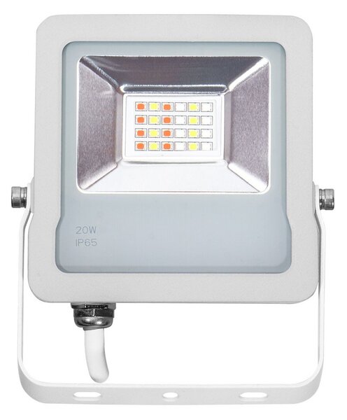 Faro proiettore LED RGB 20W IP65 con Telecomando - Bianco Colore RGB
