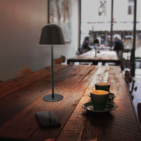 Lampada da Tavolo Ricaricabile 2.2W IP54 CCT Dimmerabile - Nera