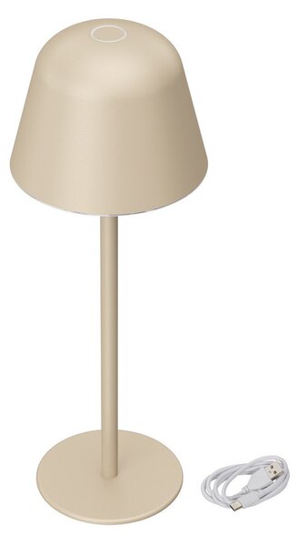 Lampada da Tavolo Ricaricabile 2.2W IP54 CCT Dimmerabile Beige/Sabbia