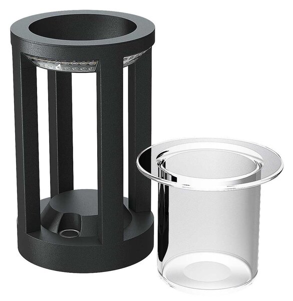 Lampada Portavaso da Tavolo Ricaricabile 2.2W IP54 CCT - Nera