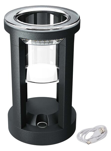 Lampada Portavaso da Tavolo Ricaricabile 2.2W IP54 CCT - Nera