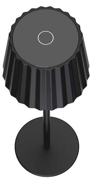 Lampada da Tavolo Ricaricabile 2.2W IP54 CCT Dimmerabile - Nero Rigato