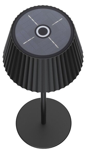 Lampada da Tavolo Solare 2.2W IP54 CCT Dimmerabile - Nera