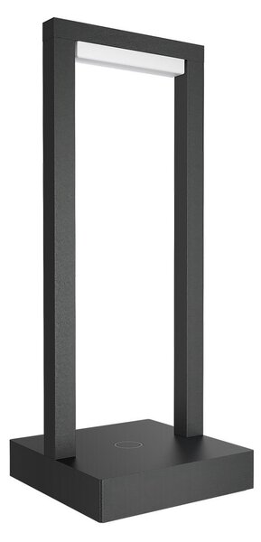 Lampada da Tavolo Ricaricabile 2.2W IP54 CCT Serie VELA - Nera