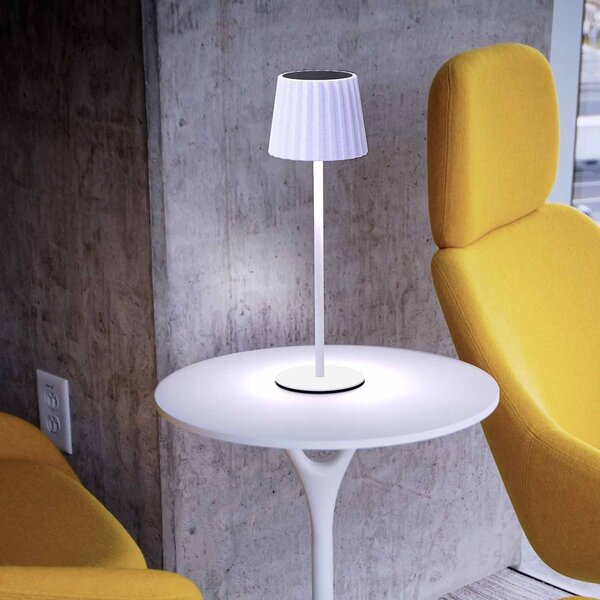 Lampada da Tavolo Ricaricabile 2.2W IP54 CCT Dimmerabile - Bianco Rigato