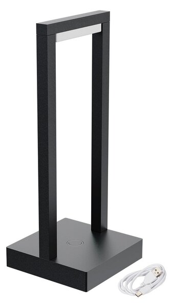 Lampada da Tavolo Ricaricabile 2.2W IP54 CCT Serie VELA - Nera