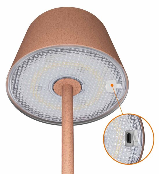 Lampada da Tavolo Ricaricabile 2.2W IP54 CCT Dimmerabile - Corten