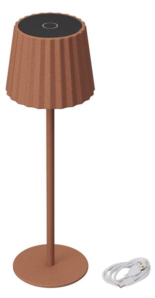 Lampada da Tavolo Ricaricabile 2.2W IP54 CCT Dimmerabile - Corten Rigato