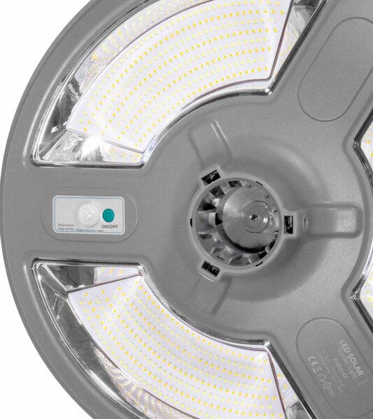 Lampione LED Solare 5000 lumen IP65 CCT e Sensore di movimento opzionale Colore Bianco Variabile CCT