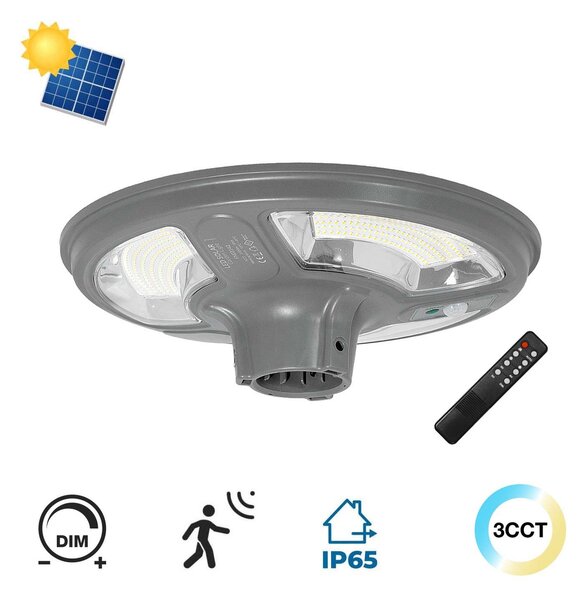 Lampione LED Solare da Giardino 2000 lumen IP65 CCT Bianco Variabile Colore Bianco Variabile CCT