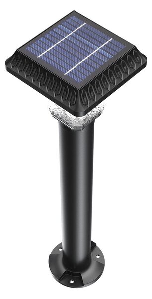 Paletto Solare da Giardino 60 cm IP65 300 lumen con Telecomando Colore Bianco Naturale 4.000K
