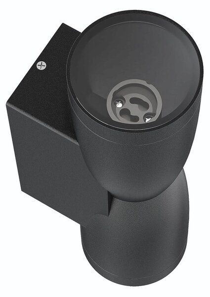 Applique Conica a Clessidra Bidirezionale IP65 GU10 - Nera
