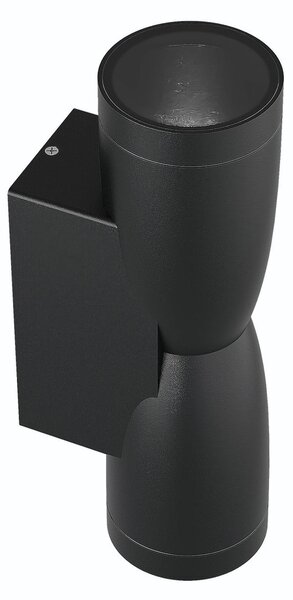 Applique Conica a Clessidra Bidirezionale IP65 GU10 - Nera
