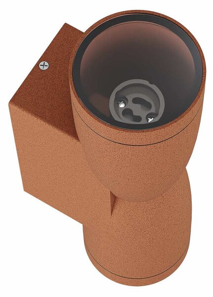 Applique Conica a Clessidra Bidirezionale IP65 GU10 - Corten