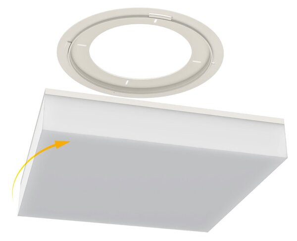 Plafoniera LED Regolabile 18W 24W 30W Quadrata CCT IP54 33x33 cm