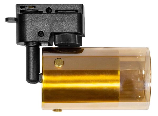 Faro GU10 per binario Monofase in Vetro color Oro Dorato