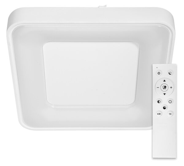 Plafoniera LED Quadrata 72W Ø480mm CCT Dimmerabile + Telecomando Bianca
