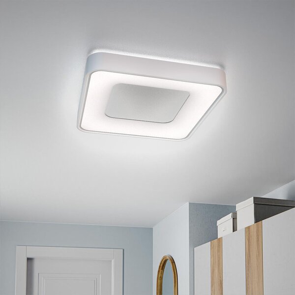 Plafoniera LED Quadrata 72W Ø480mm CCT Dimmerabile + Telecomando Bianca