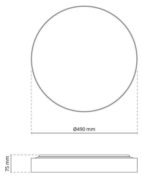 Plafoniera LED Rotonda 36W CCT Ø490mm IP20 Bianca