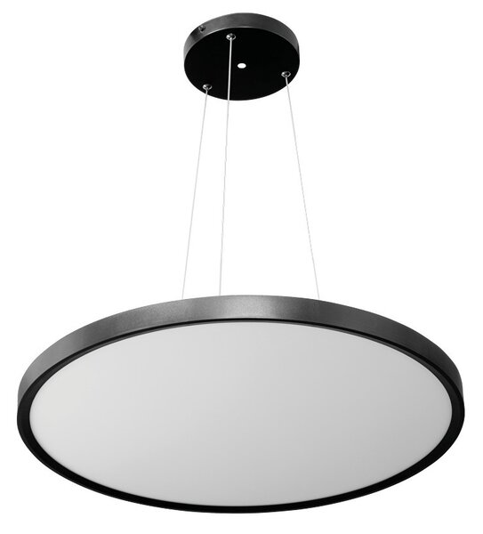 Pannello LED Rotondo a Sospensione 50W Slim CCT Ø600mm IP20 - Nera