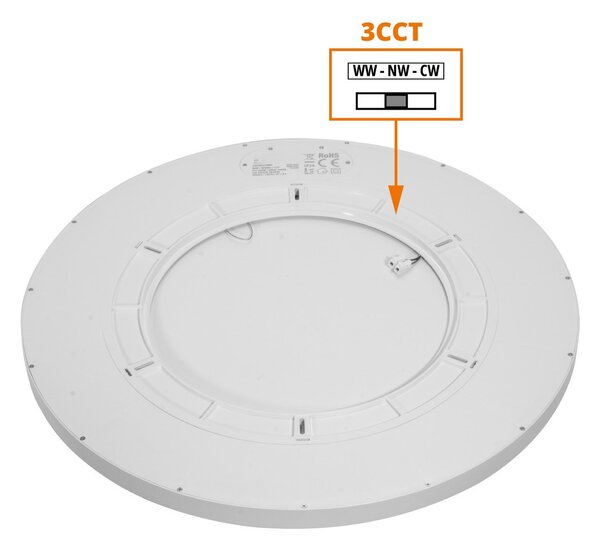 Pannello LED Rotondo a Sospensione 50W Slim CCT Ø600mm IP20 - Bianca