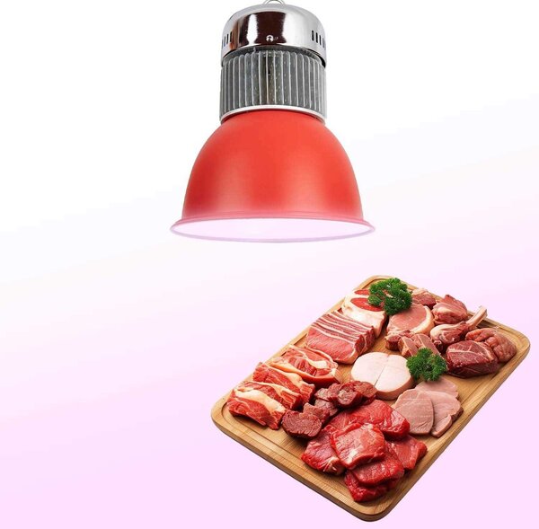 Campana LED a Sospensione 45W Banco Carni con driver Philips Colore Rosa Alimentare
