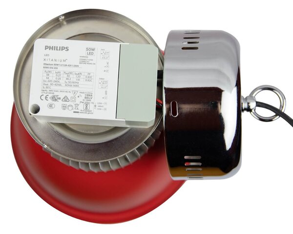 Campana LED a Sospensione 45W Banco Carni con driver Philips Colore Rosa Alimentare