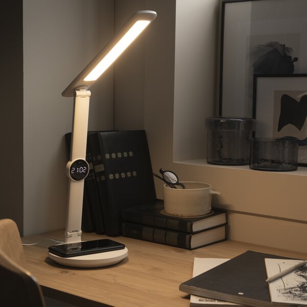 Lampada da scrivania con lampadina inclusa LED stile design CCT dimmerabile  Alex bianco touch