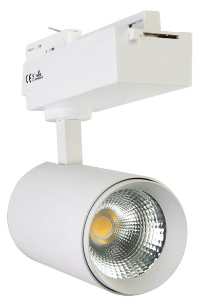 Faro LED per binario Trifase 35W ang. 60° - Rosa per Banco Carni Colore Rosa Alimentare