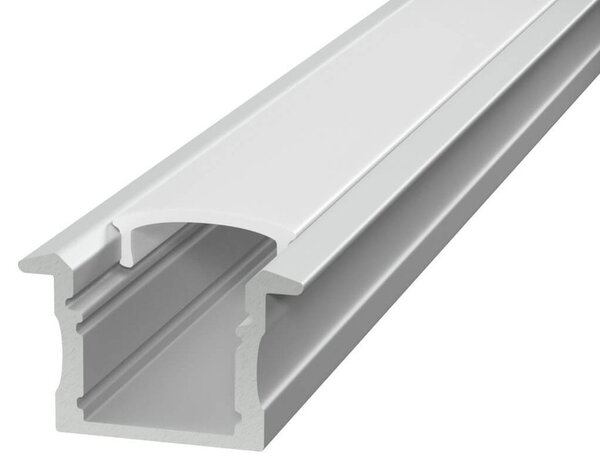 Profilo Alto da incasso 1m e 2m per striscia LED Alluminio Quadrato Variante Lunghezza Profilo 1 metro