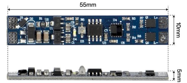 Interruttore a sfioramento - touch per Profili e Strisce LED 12/24 Vdc