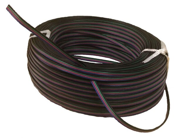 Cavo RGB 4x032mm2 4 colori – Bobina 100m - Per Striscia Led Colore RGB
