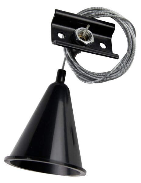 Kit Sospensione 2m per binario Monofase Nero serie "Solid"