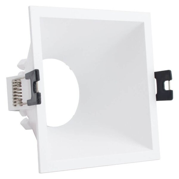 Faretto da Incasso Quadrato Bianco Foro 85x85mm per GU10