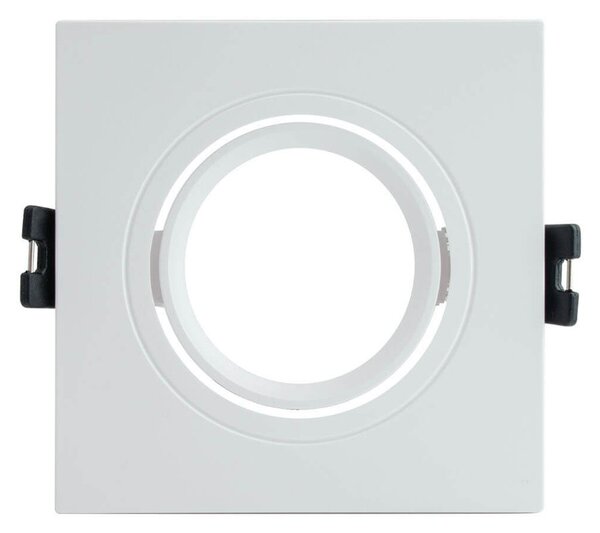 Faretto da Incasso Orientabile Quadrato Foro Ø75-85mm GU10 Bianco