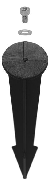 Picchetto in Alluminio per Fari LED - Nero