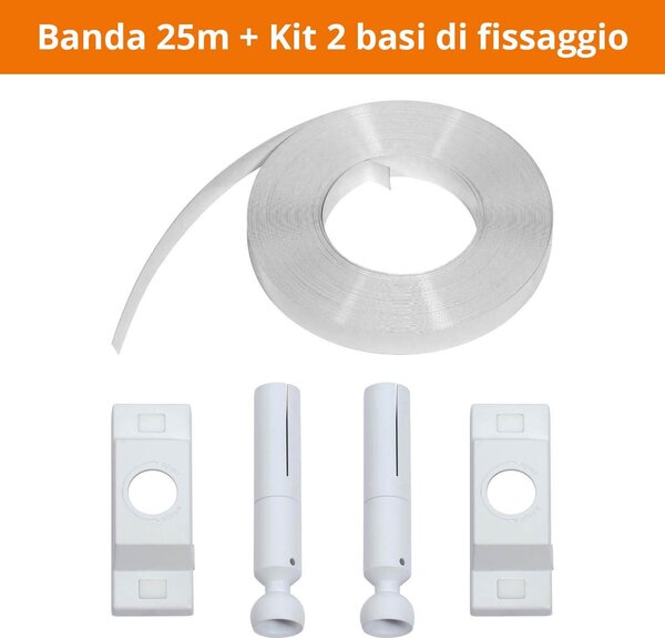 Profilo Sospeso STARLINE Bianca 25m per strisce LED con Banda e fissaggio Variante Lunghezza 25 Metri