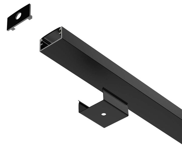 Profilo Mini 1m e 2m Alluminio Nero stretto solo 14mm per striscia LED Variante Lunghezza 1 Metro