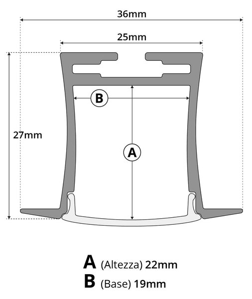 Profilo Incasso per Cartongesso per Striscia LED 1 o 2m Molle incluse Variante Lunghezza Profilo 1 metro