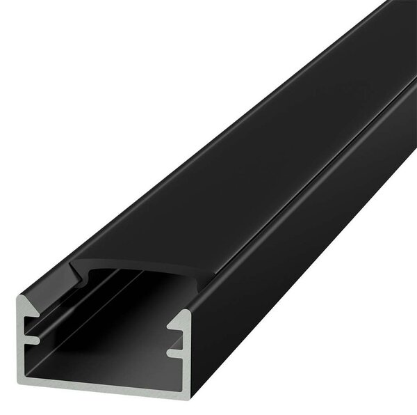 Profilo Mini 1m e 2m Alluminio Nero stretto solo 14mm per striscia LED Variante Lunghezza 1 Metro