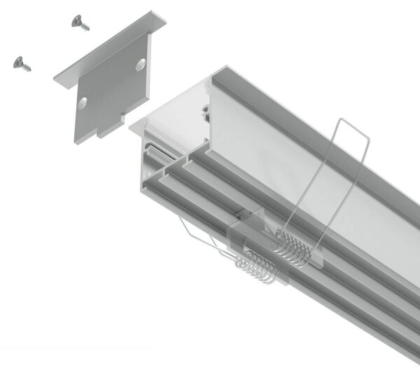 Profilo Incasso per Cartongesso Doppia Striscia LED 2m - Molle incluse Variante Lunghezza Profilo 2 metro