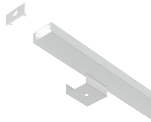 Profilo Mini 1m e 2m Alluminio Bianco stretto solo 14mm per striscia LED Variante Lunghezza 1 Metro