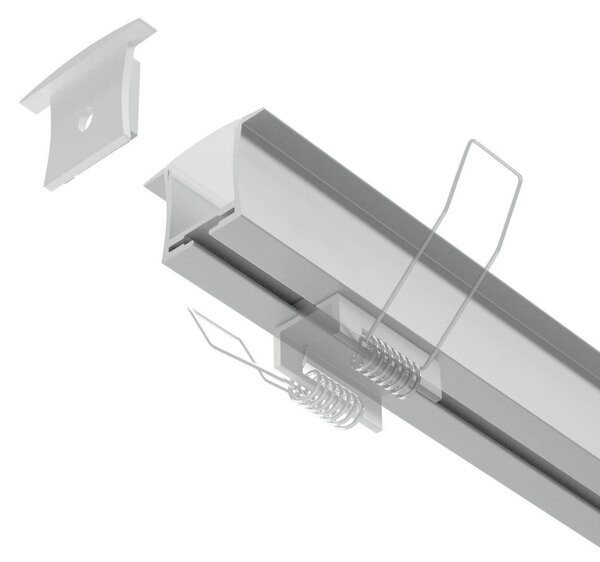 Profilo Incasso per Cartongesso per Striscia LED 1 o 2m Molle incluse Variante Lunghezza Profilo 1 metro
