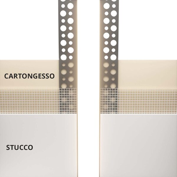 Profilo da incasso per Cartongesso in Alluminio per 2 strisce LED Nero Variante Lunghezza 1 Metro