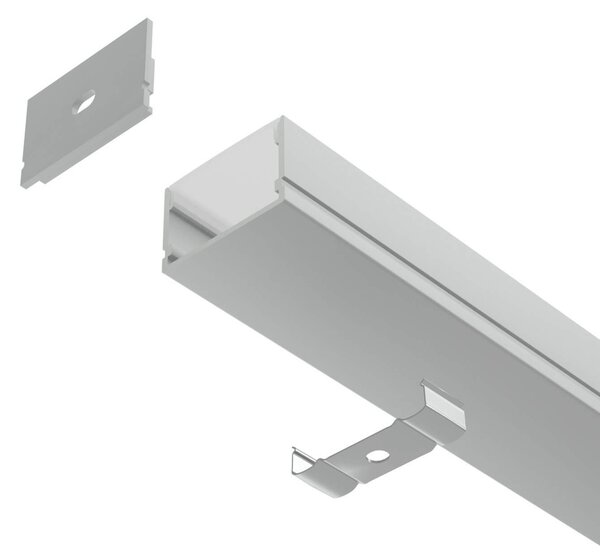 Profilo Lineare XL in Alluminio per 1 o 2 Strisce LED da 1m e 2m Variante Lunghezza Profilo 1 metro