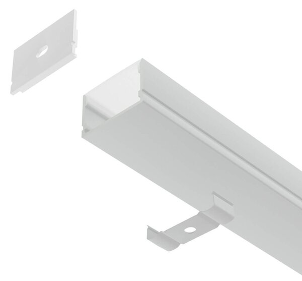 Profilo Lineare XL in Alluminio Bianco per 1-2 Strisce LED da 1m e 2m Variante Lunghezza Profilo 1 metro