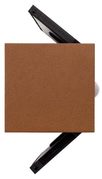 Applique LED Solare Corten Rettangolare con Sensore di Movimento Colore Bianco Naturale 4.000K